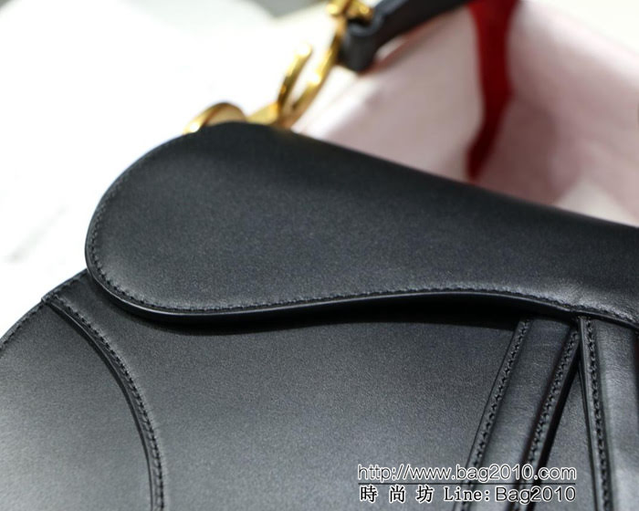 DIOR迪奧 Dior saddle 全皮系列 黑色大號 馬鞍包  zdo1215